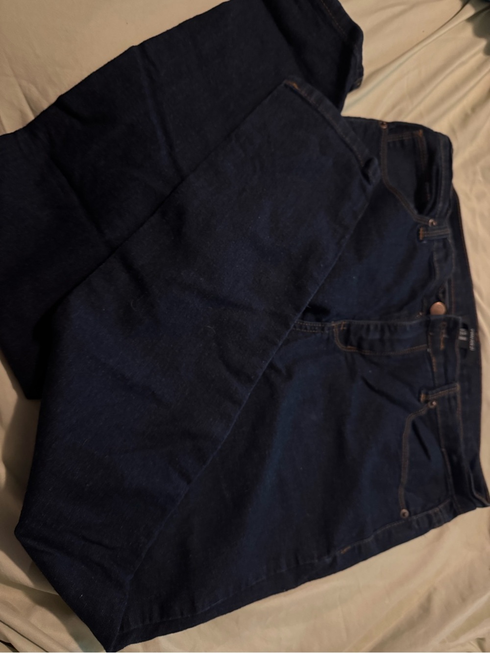Dark Blue woman Slim Straight Jeans